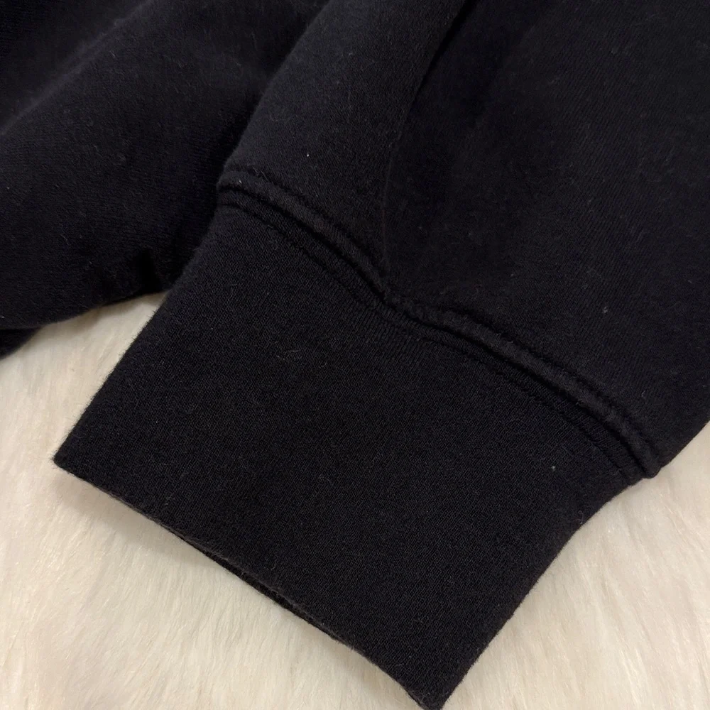 ALO Yoga Bae Women’s Black Cropped Hoodie S M Athleisure Streetwear Pullover